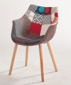 Modern Wooden Patchwork Dining Chair